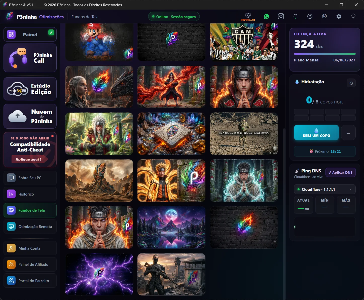 Fundos de tela exclusivos do P3ninha v5.1